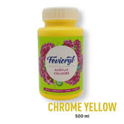 Fevicryl Acrylic colour 03 Chrome Yellow 500ml